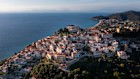 Castellabate in the foreground and behind it where I have just walked from,  santa maria di castellabate 