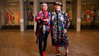 Jenny Kee and Linda Jackson at the National Gallery of Australia, for their new exhibition launch.