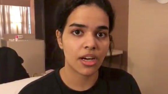 Rahaf Mohammed al-Qunun says she is fleeing abuse by her family and wants asylum in Australia. 