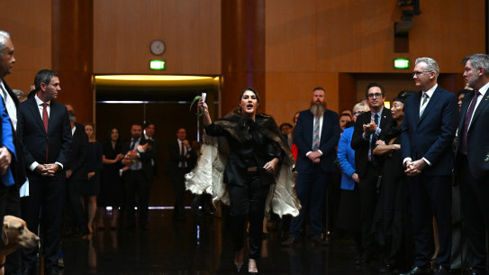 Victorian senator Lidia Thorpe disrupted a reception for the King.