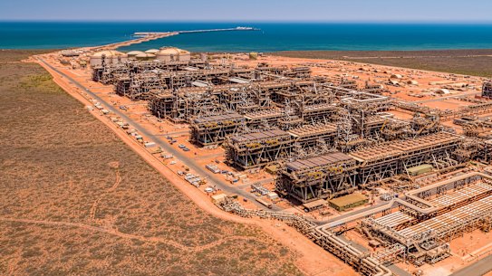 Chevron’s Gorgon LNG plant on Barrow Island off Western Australia.