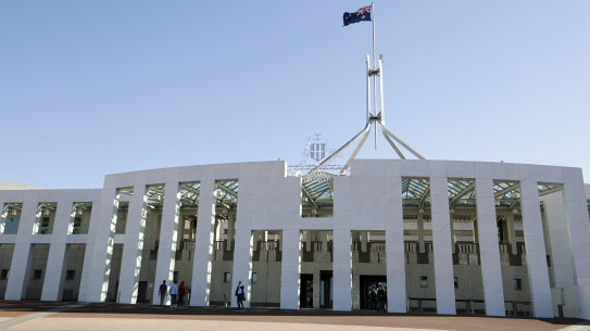 Parliament House in Canberra.  