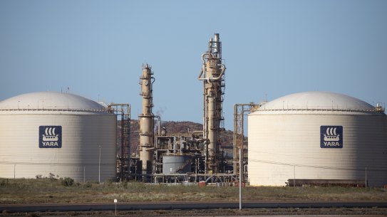 The Yara Pilbara Fertilisers plant is one of the largest ammonia production sites in the world 