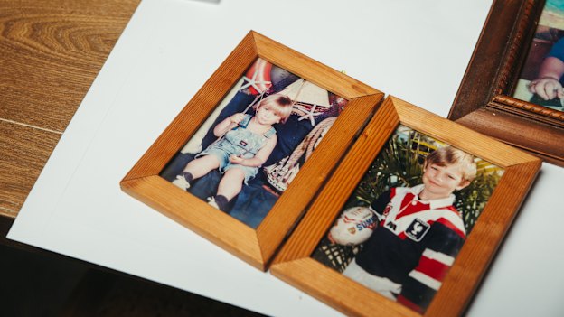 Photographs of Drew Dowsley as a child. 