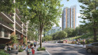 An artist’s impression of the Waterloo South redevelopment, which includes thousands of social and private apartments to capitalise on the future Metro train station.