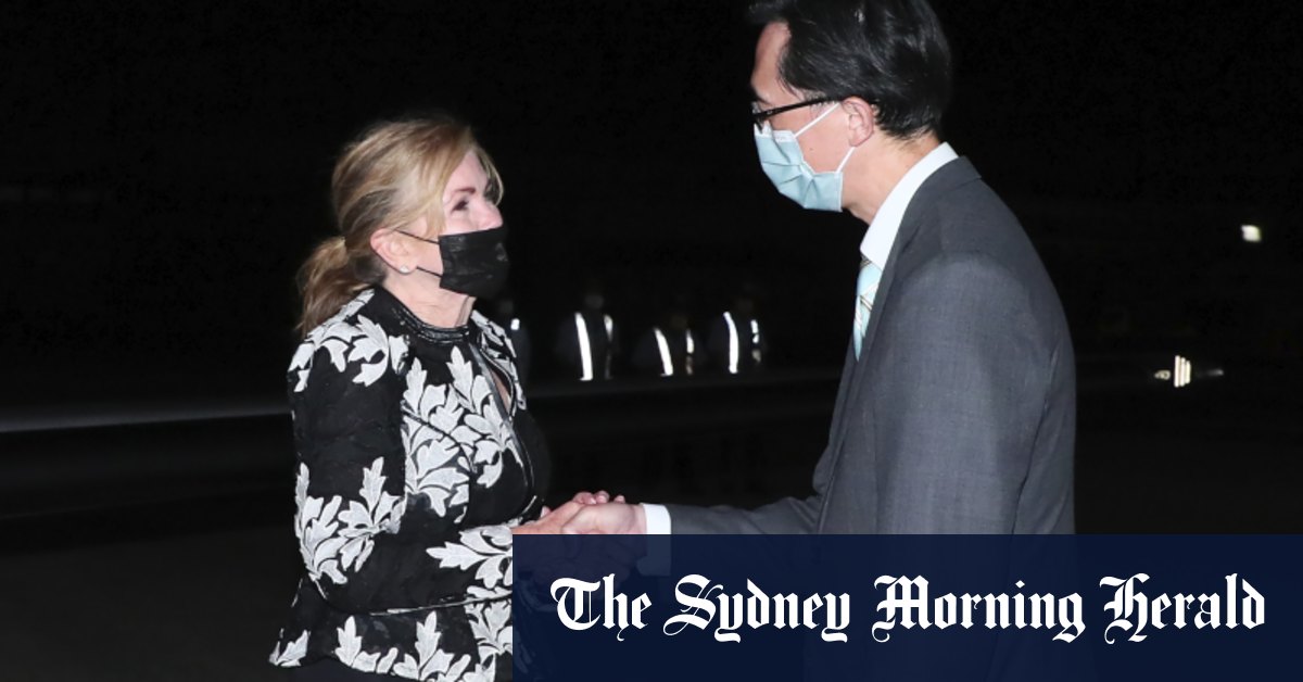 La senatrice americana Marsha Blackburn arriva a Taiwan