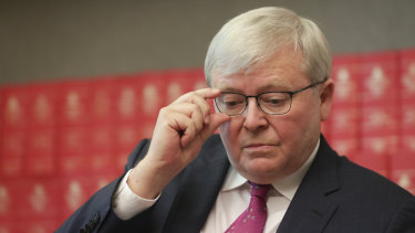 Kevin Rudd on Tuesday warned growing tensions between the US and China could lead to "not just a new Cold War, but a hot one as well".