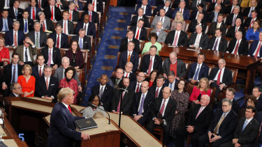US President Donald Trump delivers his third State of the Union address to a joint session of Congress.