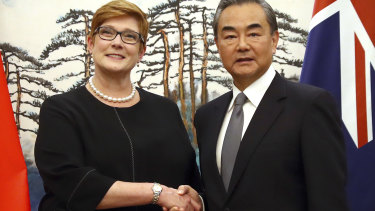 Marise Payne and Wang Yi asserted the warmth of the relationship.