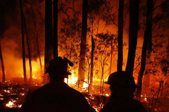 Mallacoota ablaze during the Black Summer bushfires. 