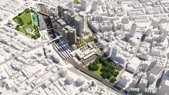 The proposed redevelopment covers a 24-hectare site at the southern end of Sydney’s CBD.