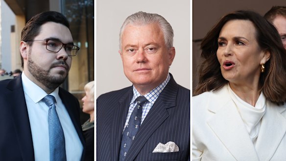 Federal Court Justice Michael Lee (centre) dismissed the defamation case brought by Bruce Lehrmann (left) against Network Ten and Lisa Wilkinson (right).