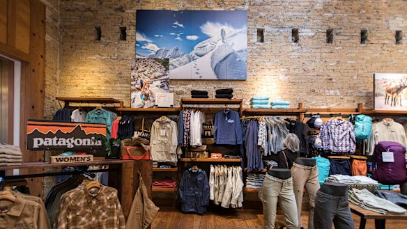 A Patagonia store on the company’s campus in Ventura, California. As sales soared, Chouinard’s net worth climbed.