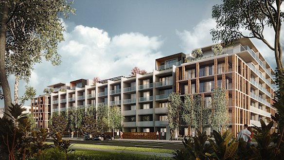 An artist impression of the third stage of JW Land's Founder's Lane development in Braddon. 