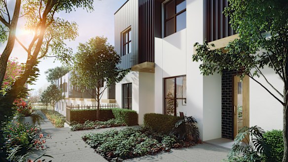 An artist impression of one of the townhouses in the Wish development. 