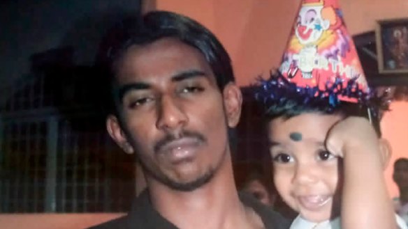 Nagaenthran Dharmalingam pictured with his nephew.