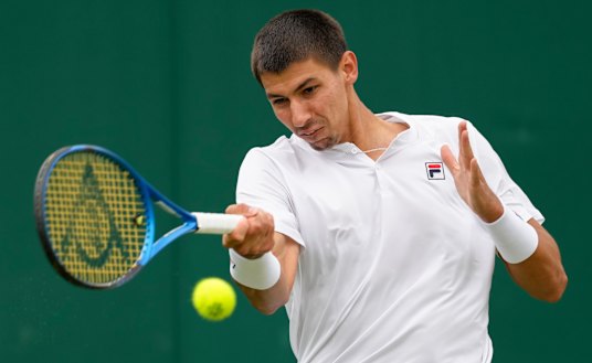 Alexei Popyrin is into the second round at Wimbledon for the first time in five years.
