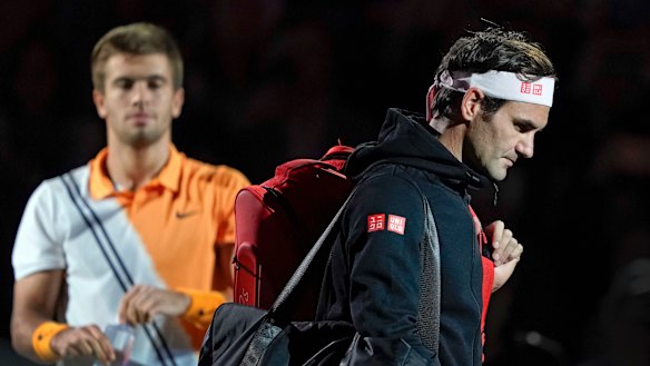 Roger Federer lost in straight sets to Borna Coric.