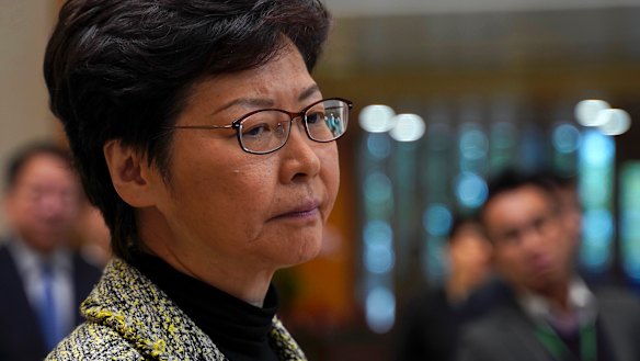 Carrie Lam attended an emergency meeting on the protests roiling Hong Kong.