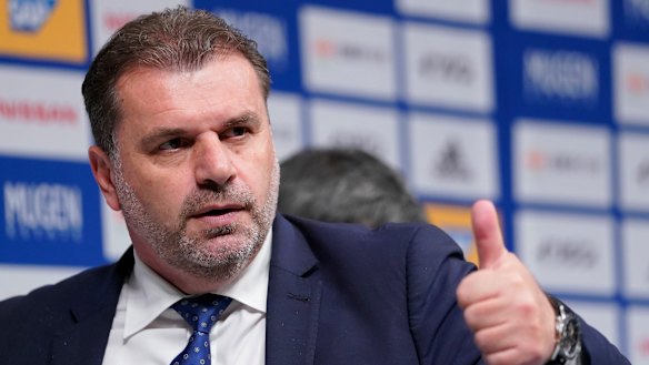 Thumbs up: Ange Postecoglou is making strides in Japan.