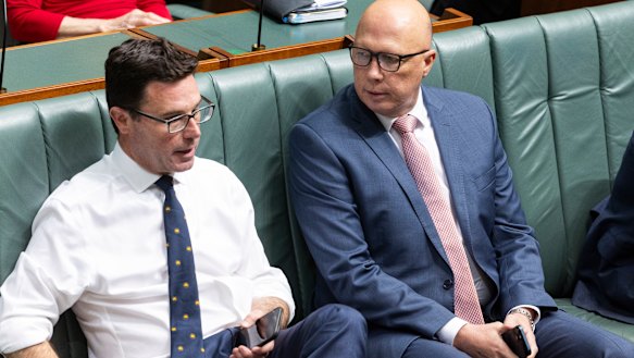 Nationals leader David Littleproud and Liberal leader Peter Dutton are working on the Coalition’s energy policy.