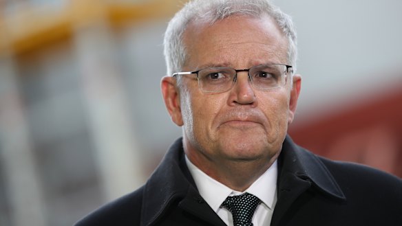 Prime Minister Scott Morrison speaks to the media in Glasgow about the row over the cancelled submarine deal with France.