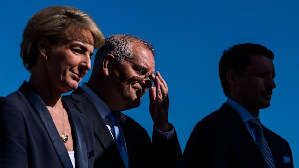 Prime Minister Scott Morrison visits Austral Ships, in the seat of Fremantle, with Liberal Senator Michaelia Cash and MP Andrew Hastie.