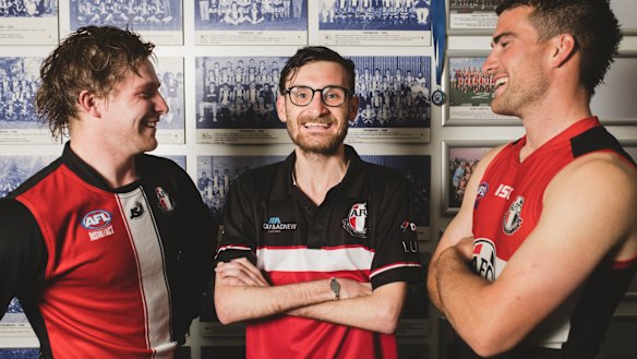 Nathan Cawley is the one his close mates Tom Powell and Nelson Foley look up to.