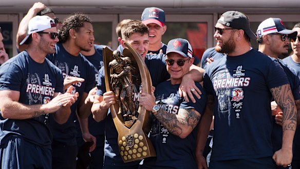 Repeat on cards: The Roosters are looking likely to be celebrating again at the end of the season.