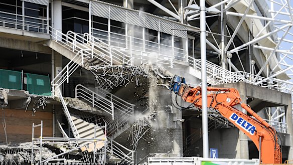 Demolition has begun of the controversial Allianz Stadium. 