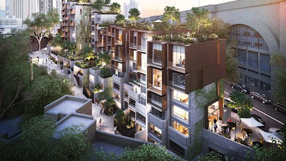 An artist's impression of the modernised Sirius building in the Rocks.