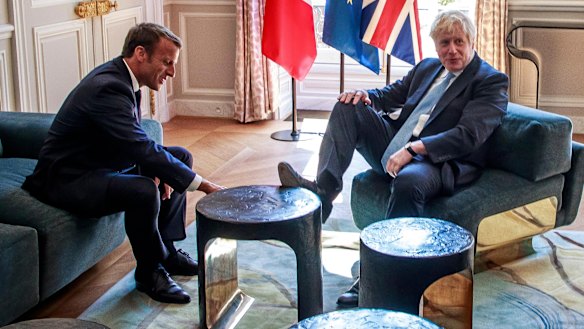 French President Emmanuel Macron wasn't in the mood for compromise with British PM Boris Johnson.