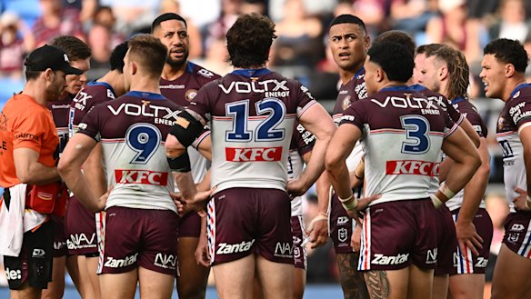Manly conceded seven tries in Sunday's defeat.