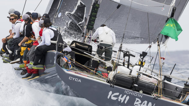 In the hunt: Ichi Ban, one of the contender's for overall honours, races in last year's Sydney Hobart.