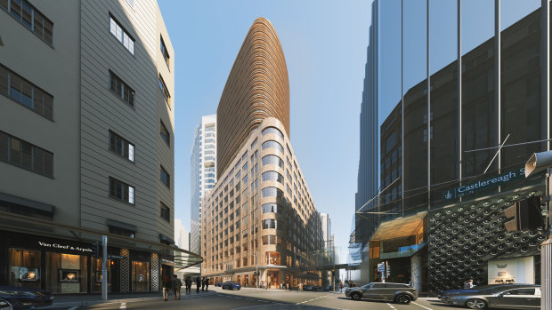 Scentre and Cbus Property have lodged plans to transform David Jones' old menswear store into luxe retail and apartments.