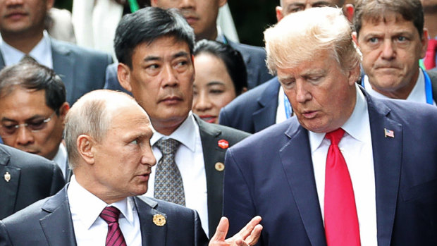 US President Donald Trump and Russian President Vladimir Putin.