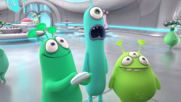 Minion-esque creatures in Luis and the Aliens.