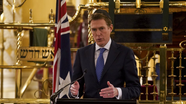 Attorney-General Christian Porter released the draft religious discrimination bill at the Great Synagogue in Sydney in August.