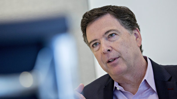 James Comey, former director of the FBI is interviewed after the launch of his book.