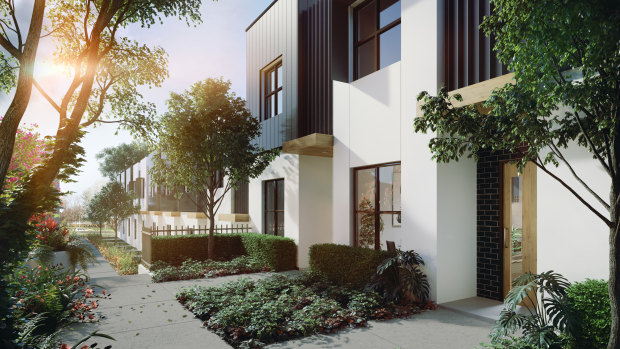 An artist impression of one of the townhouses in the Wish development. 