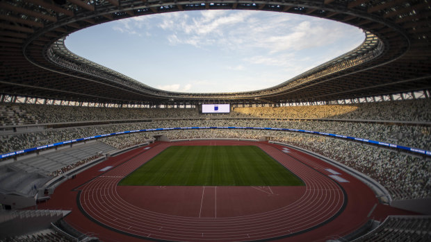 Tokyo's new National Stadium was scheduled to host the opening ceremony of the 2020 Olympic Games before the event was postponed.