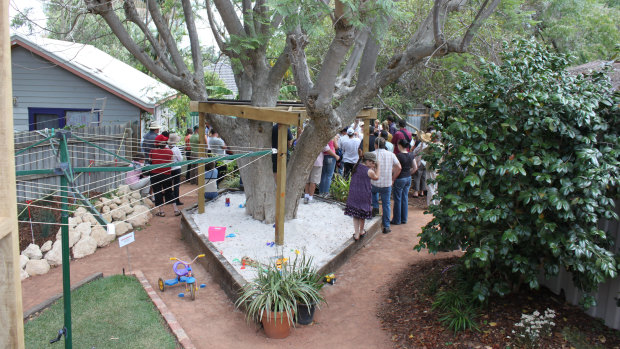 The mighty jacaranda is the centrepiece of the newly created 'common area’. 