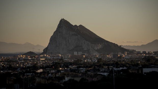 A view of Gibraltar rock. 