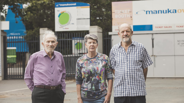 Manuka residents Mervyn Knowles, Caroline Luke and Peter Jansen are worried about changes to parking restrictions. 