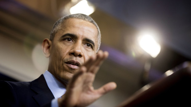 Barack Obama a news conference at the White House in 2016.