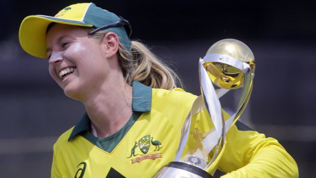 Role model: Cricket Australia believes women stars such as Meg Lanning are inspiring girls to take up the game.