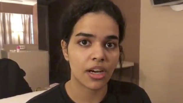 Rahaf Mohammed al-Qunun says she is fleeing abuse by her family and wants asylum in Australia. 