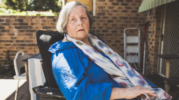 Margot Harker has been affected by the financial collapse of Canberra company Vivere, which provides in-home care.
