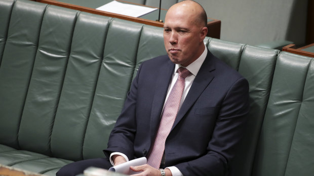 Home Affairs Minister Peter Dutton in Parliament on Monday. 