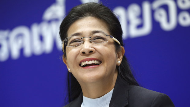 Pheu Thai party leader Sudarat Keyuraphan.